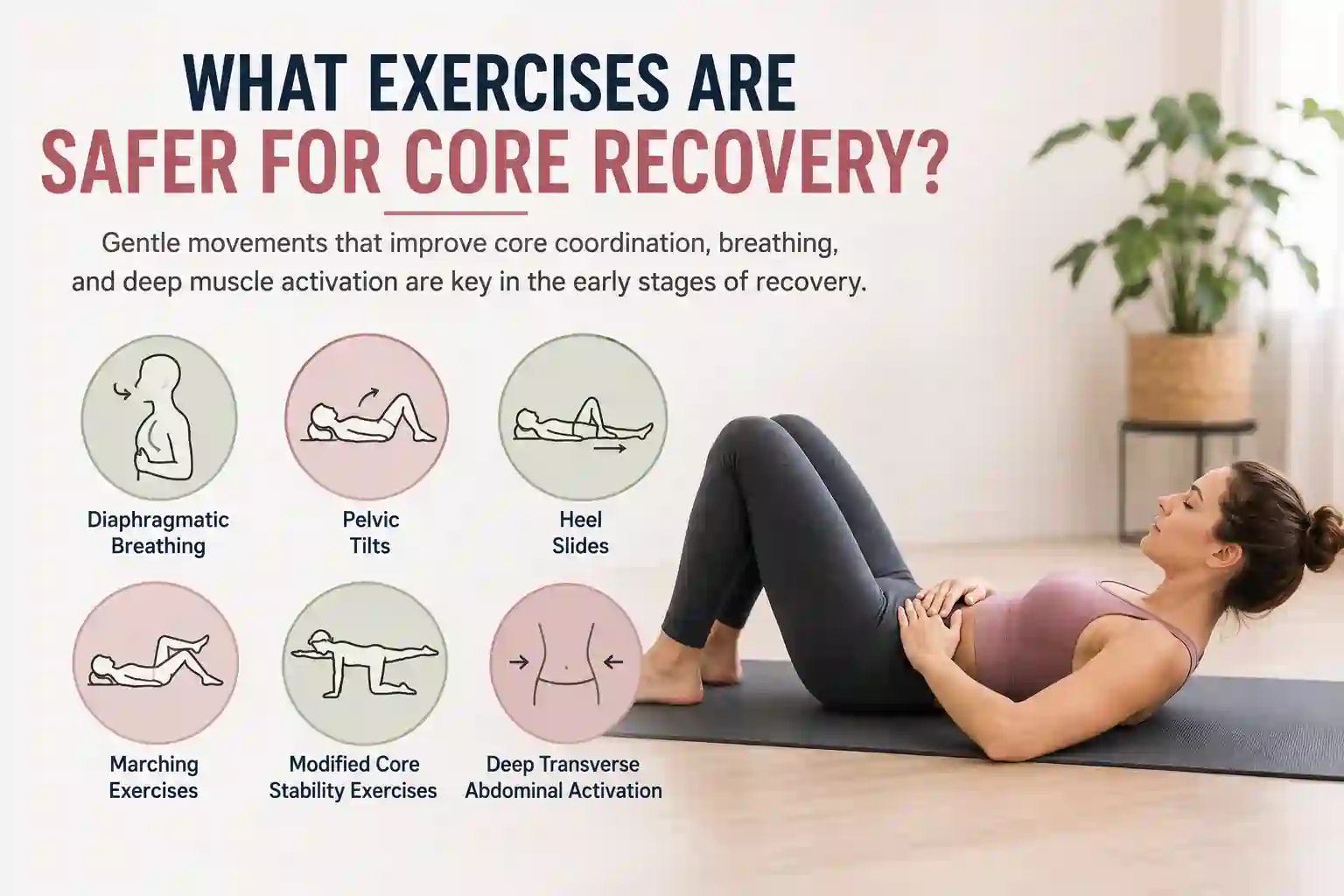 Which exercises may help diastasis recti Stratford New Town?